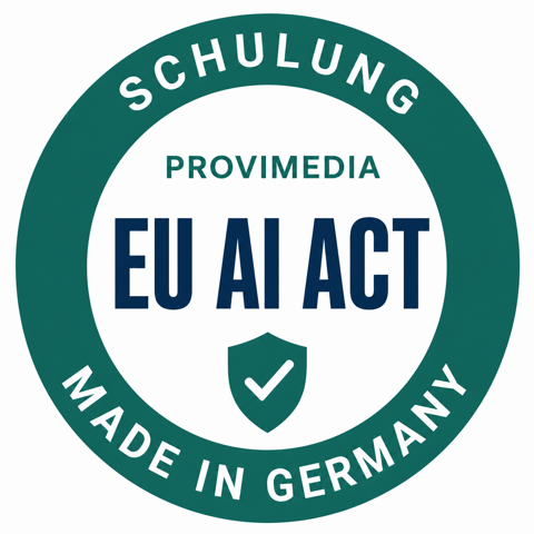 Provimedia Siegel: EU AI Act — Made in Germany