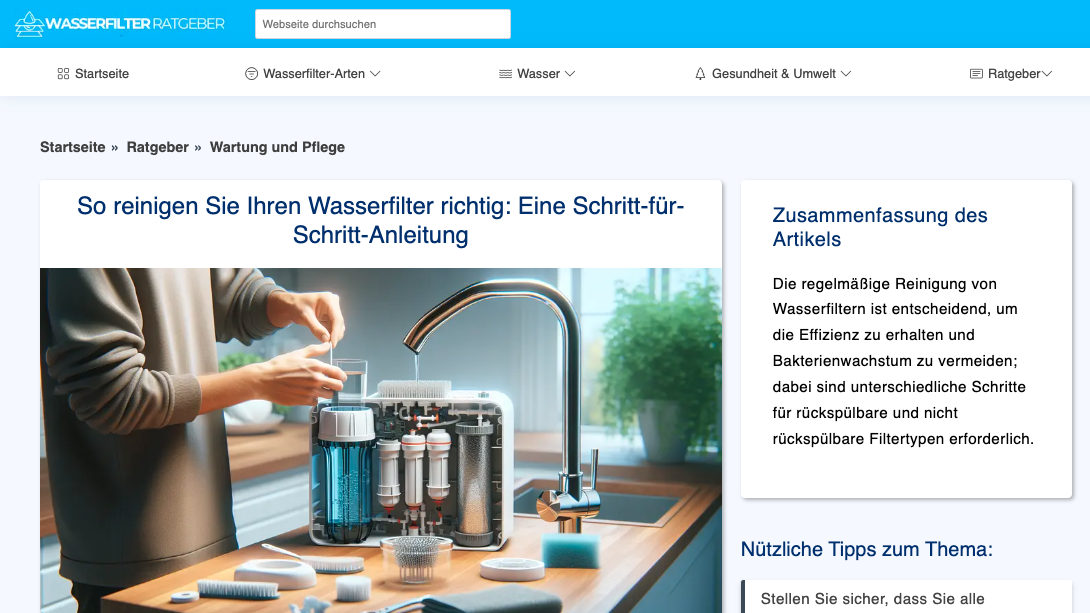 Wasserfilter Ratgeber