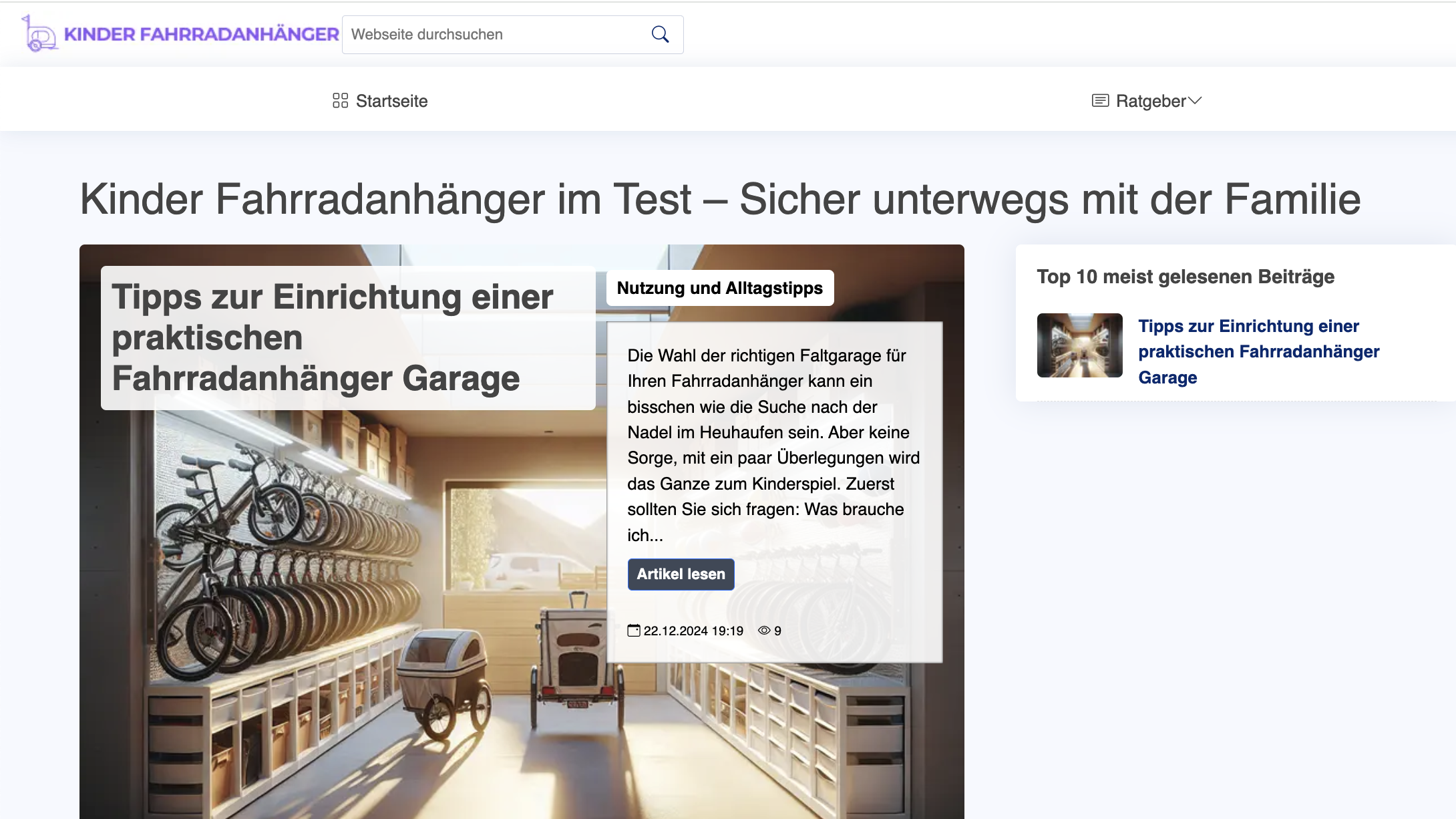 Kinder Fahrradanhänger